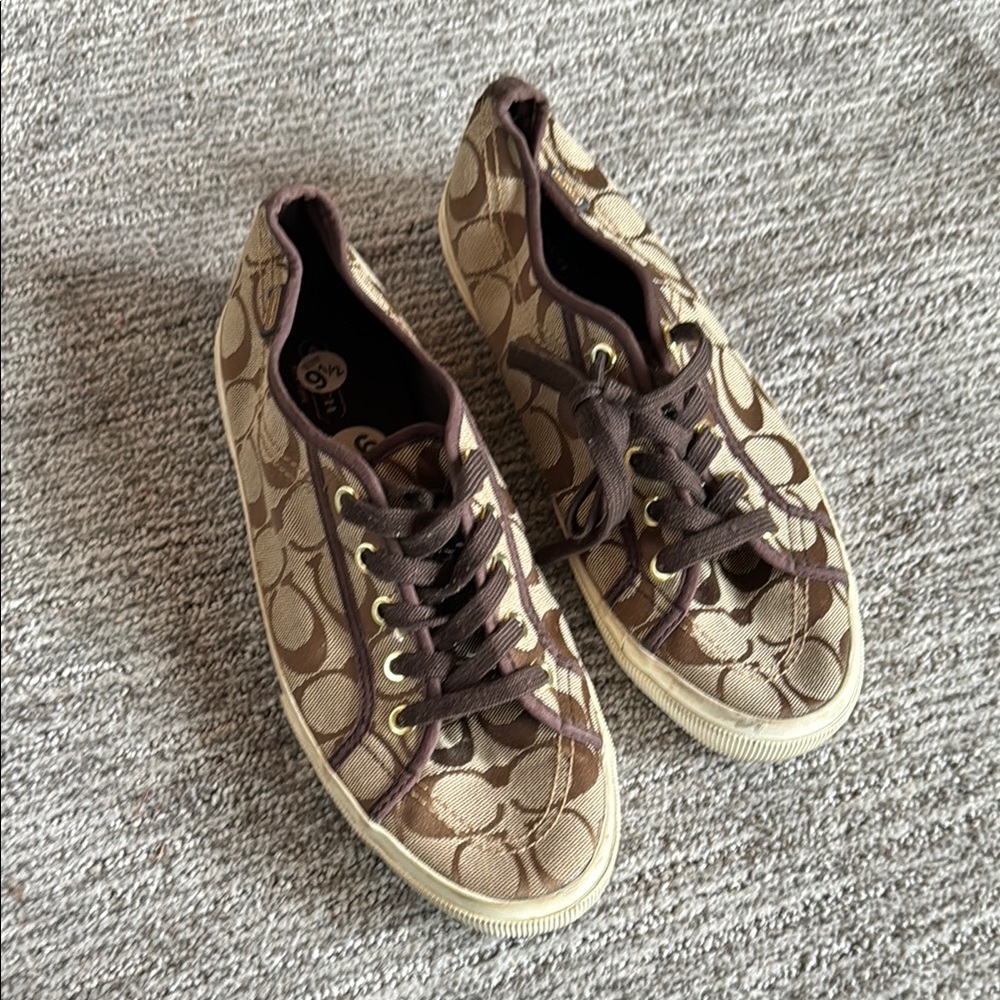 Coach Brown Monogram Sneakers
